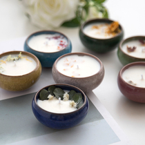 Man Yue DIY fragrance Candle ice crack ceramic cup soy wax container wax cup glazed candle Cup