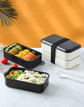 Double-layer lunch box female office worker portable 1 person Japanese high-looking bento box microwave oven heating lunch box set