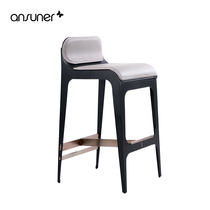 Light luxury front desk bar chair metal simple stainless steel lounge chair cafe bar hotel designer high chair