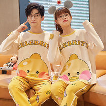 Couple Sleepwear Lady Summer Pure Cotton 2021 New Long Sleeve Long Pants Thin full cotton mens home Suits Suit