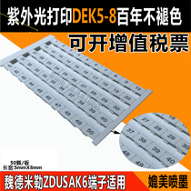 DEK5 8 Alternative for Weidmüller SAKDU6 ZDU6 ZDU6 SAKPE6 ZPE6 Terminal speed marker strips 50 plates