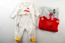 Foreign trade European and American baby spring velvet long sleeve jumpsuit baby newborn bag foot long climbing suit back buckle