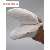 Japanese microwave oven high temperature thick insulation gloves cotton and linen kitchen baking oven special gloves cotton linen anti-hot hand