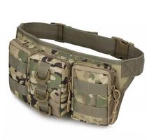 Three-in-a-row small fanny pack Military tactical camouflage US military fanny pack outdoor waterproof mountaineering and cycling sports bag tactical mobile phone