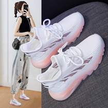 Sleepers in 2021 new female shoes mesh breathable white shoes with small white shoes lightweight soft sole running shoes