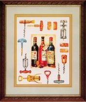 Rorocross embroidered source file Anchor AD127 The Best Vint wine and cork