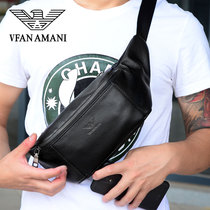 Vibe Armani belt bag men leather multi-functional running mobile phone bag large capacity men cross-body chest bag tide brand