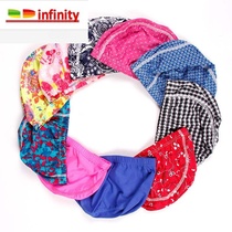 Black solid color color knitted swim cap