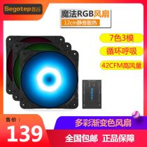 Xingu Moparty RGB kit Upgraded version 12Cm RGB chassis fan mute kit controllable seven colors