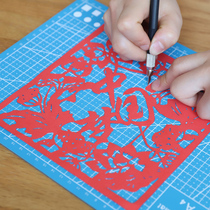 School handmade paper-cut Party building cultural wall paper-cut window grilles Children diy handmade wall stickers patriotic propaganda theme