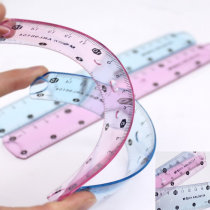 Chenguang 2 sets 30cm folding soft ruler 20cm long 15cm transparent multifunctional creative ruler student stationery