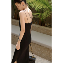 Mogas blogger holiday bi prepared 45-degree oblique cut heavy acetate satin retro temperament suspender dress female summer