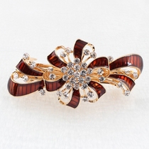 Hair Clip Alloy Hair Clip Gold Hairpin Drop Oil Inlaid Drill Hair Trim Top Clip Korean Version 100 Hitch Ornament Hairclip