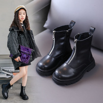 UK next sara children Martin boots autumn winter style children shoes Han version Fashion girls Single boots Inn wind leather boots