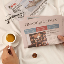 ins wind retro to make old English newspaper photo-prop swing ornaments foreign newspaper to take photo background paper
