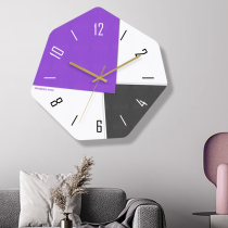 Modern free punching simple wall clock fashion living room home clock new clock wall mute bedroom clock
