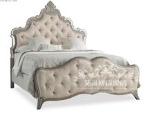 The French style neoclassical soft leaning cloth art bed European style style American countryside sculptures for the old 1 8 m double bed wedding bed