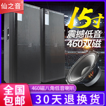 Single and double 15-inch performance passive surround full-range wedding professional speaker high-power large stage audio set