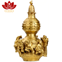 Ou Shengying brass gourd ornaments eight immortal gourd open cover gourd eight Immortals cross sea copper gourd crafts