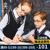 Eaton Gide uniform boy cotton sweater girl knitting vest spring and autumn student vest 09B 101