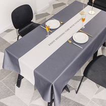 chic solid color tablecloth Nordic waterproof tablecloth fabric modern simple dining table tablecloth cotton and linen square table tablecloth square table