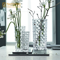 German Nachtmann Crystal Vase ornaments living room flower arrangement European style modern transparent glass light luxury vase