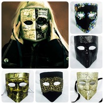 Masked singer mask performance mask bauta mask shake sound Black evil ghost mask that the bride can sing