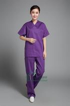 Nightingale washing clothes brush hand clothes surgical clothes men and womens suits short sleeve isolation nurse clothing cotton purple