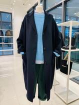 XXTHEMCAPS Korea TB 21 autumn and winter fall shoulder cocoon type double sided with double sided hand-turned wool coat 2 colors