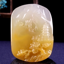 Drain only this one positive yellow Yunnan Longling Huanglongyu < landscape people > The piece hz00848