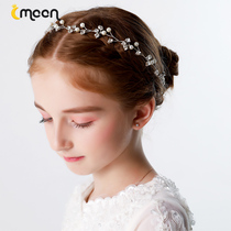New children pearl belt princess hair jewelry headgear Korean hairclip simple female cute super cute sweet ins