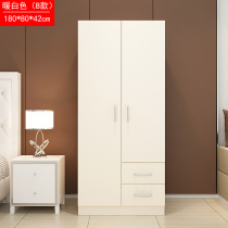 Simple wardrobe solid wood storage cabinet modern bedroom childrens assembly wardrobe household economy panel rental room