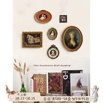 Retro living room European niche art decoration painting combination American light luxury table background wall hanging painting porch wall painting