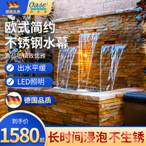 German Oase Water Curtain Wall Waterfall Rockery Water Stainless Steel Outlet Outdoor Garden Koi Fish Pond Landscaping