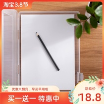 Portable transparent documents box single layer documents filebox data A4 paper PP plastic test pad collection box archive folder