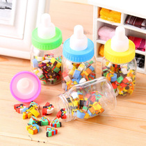 Mini eraser cartoon cute animal creative bottle school supplies stationery children prizes gift