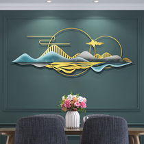 Net red iron art pendant sofa background wall decorations light luxury wall decoration new Chinese light luxury modern three-dimensional wall decoration