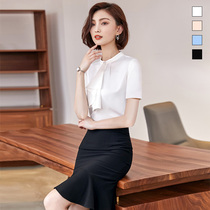 Professional suit High-end shirt spring fashion temperament socialite style front office overalls Goddess fan OL teacher formal summer