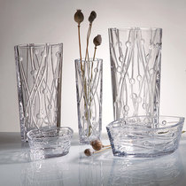 Czech original imported crystal vase glass BOHEMIA BOHEMIA classic design light luxury ornaments transparent