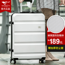 Seven Wolves Suitcase Mens Tie Travel Boxes Universal Wheels Boarding womens password bags ins nets red 20-inch 24
