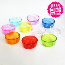 Plastic Acrylic Imitation Crystal Childrens Home Mini Transparent Small Rice Bowls Toys Doll Character Play Cutlery