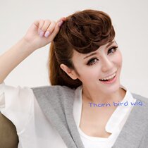 Korean version of the roll bangs wig film fashion roll bangs incognito fake bangs film curly hair roll bangs hair film hair extension