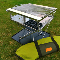 tnr fold thickened stainless steel barbecue grill Outdoor immolation Terra Home Camping Big carbon Ovens Field portable