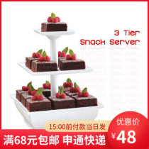 Outlet Boutique Triple Square Cake Rack Triple Snack Cake Rack Fruit Tray Bay Tray