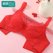 Butterfly Diary Big Chest small large red Heqing Benny year Wedding Lingerie Women Suit Bride without steel ring bra