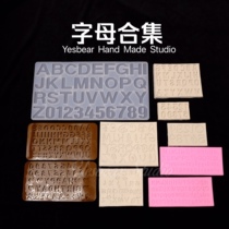 Yesbear Big Bear hand made big letter number flower body angular letter digital DIY crystal drop glue mold