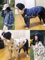 Pet parent-child outfit Pet couple outfit Medium and large dog sweater Winter clothing velvet thickened joint clothes spot