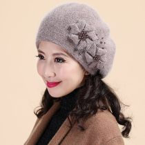 The elderly wool hat lady winter middle-aged mother mother-in-law old man grandmother autumn and winter rabbit wool knitted hat