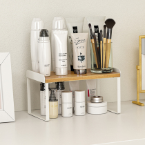 Yushijia bedroom dressing table skin care products storage rack household countertop cosmetics wooden layered shelf