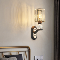Minimalist modern light and luxurious crystal bedroom bedside headlights Creative Nordic Living room Background wall Wall Light Aisle Hallway Wall Lamp